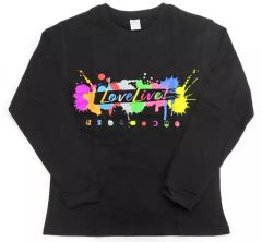 [중고] 의류 μ 's (페인터 스타일) 롱 슬리브 T 셔츠 블랙 프리 사이즈 [러브라이브! 캐릭터 팝 페스티벌]