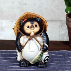 信楽焼 6号ひねり狸(メス) 信楽焼たぬき 縁起物のタヌキ 陶器タヌキ たぬき置物 やきもの しがらきやき 焼き物 狸 タヌキ 信楽 狸 女の子狸 ta-0026
