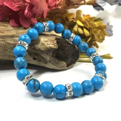 パワーストーン ブレスレット ターコイズ  （シルバー）レディース 女性  数珠ブレス 開運 プレゼント ギフト [20]