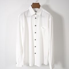 バーバリー BURBERRY イタリア製 現行 コットン 長袖 シャツ XL ホワイト メンズ 正規品 5-ZC020