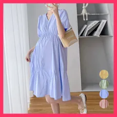 【スタッフおすすめ！】 マタニティワンピース 体型カバーワンピ 無地妊婦妊娠ワンピ/着やせ 妊婦服春夏/可愛いマタニティ服 ハイウエスト お洒落 ゆったり妊婦服  おすすめ おしゃれ　かわいい　人気 2QYQY-004