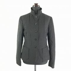 イタリア製★MaxMara★スクエアドット柄/ジャケット【38/M/黒】スタンドカラー/総裏仕様/マックスマーラ ウィークエンドライン◆BC408L#BUZZBERG