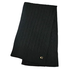 【新品】COACH コーチ マフラー CABLE KNIT SCARF CO100294 BLACK ブラック 送料無料 シンプル ロゴ 人気 高級 ブランド 成人式 就職祝い 父の日 バレンタイン クリスマス Scarf MUFFLER
