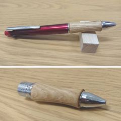 ジェットストリーム 4&1　グリップ単体　JTG－２　オーク材　（オーク中間色）＝少し薄い茶色系　木製　オリジナルグリップ　限定品　カスタムペン　オリジナル　木軸　木軸ペン