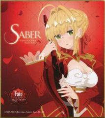 [중고] 식완 잡화 세이버 (배경 빨강) [Fate/EXTRA Last Encore 색종이 껌]