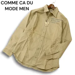 【新品 未使用】 COMME CA DU MODE MEN コムサデモード メン 秋冬 プリント★ 長袖 ネル シャツ Sz.F メンズ 日本製