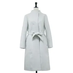 美品 COUP DE CHANCE クード シャンス コート ライトグレー サイズ:38(M) スタンドウイング ウール コート / ロング スタンドカラー ベルト付き カシミヤ 日本製 アウター ジャケット 上着【レディース】のサムネイル