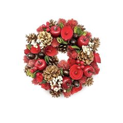 ［ 2024年 mamawreath E クリスマスリース ］フラワーリース ギフト リース 玄関用 プレゼント 永遠の意味 Mサイズ:26cm(直径)×6cm(厚み) (クリスマスどんぐり (CGX-303S))