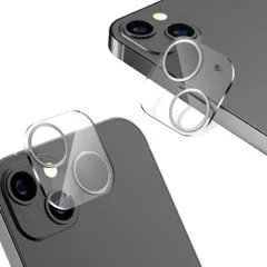 I432 カメラ保護フィルムiPhone14/14Plus 2枚 黒縁