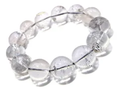 ヒマラヤ水晶 ブラックエレスチャル ブレスレット 15mm パワーストーン ブレスレット メンズ レディース 天然石 数珠