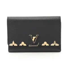 ルイ・ヴィトン LOUIS VUITTON 三つ折り財布 ポルトフォイユ カプシーヌ コンパクト ノワール M82764 ノワール レザー ポルトフォイユ・カプシーヌ コンパクト レディース 未使用
