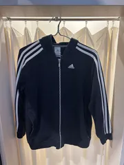 アディダス adidas トレーナー スウェット ジップアップパーカー ネイビー サイズ150 A-1074