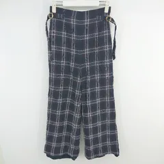 ◇ LAGUNAMOON ラグナムーン カジュアル こなれ感 チェック パンツ サイズS ネイビー ホワイト ブラウン系 レディース P  【1306120000623】