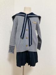 NO,71★130cm  こども服 長袖  セット  ガーリー   セーラー   ニット 子供服 キッズ ベビー 女の子 トップス セットアップ かわいい