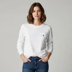 RALPH LAUREN ポニーロゴ ポケット 長袖Tシャツ L US古着
