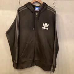 アディダスzipパーカー　XLサイズブラック