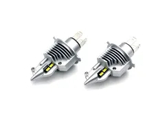 Crwon Doris 汎用品 H4 LEDヘッドライト Hi/Lo切替 6500K 12000LM ファンレス 単品 [1]