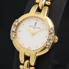 稼働 ロベルタ ディ カメリーノ 腕時計 シェル文字盤 ストーンベゼル1335