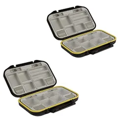 ミニ： 11*7.5*3cm（2個） Goture ルアーケース 仕分け 釣りケース シンカー ホック タックルボックス 小型 防水性能 エギケース 掛け小物入れ11*7.5*3cm 2個セット