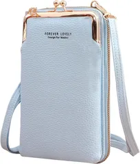 ulterra 母の日 ショルダーバッグ スマホショルダー レディース 斜めがけ かわいい 肩掛け おしゃれ ポシェット ポーチ 財布 携帯ポーチ( スカイブルー)