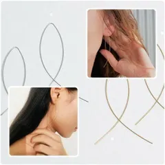 ２個　ピアス　シルエット が 美しい 大人 エレガント ツイスト
