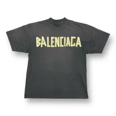 BALENCIAGA バレンシアガ 23AW CRYPTO T-SHIRT デストロイ加工 クラッシュダスト BBロゴプリント 半袖Tシャツ カットソー 739028 TOVN8