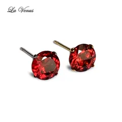 ✴︎真紅の果実✴︎ つけっぱなしOK 天然 大粒6mm モザンビーク産ガーネット ピアス 宝石質AAA SUS316 サージカルステンレス 両耳用 金属アレルギー対策 スタッド