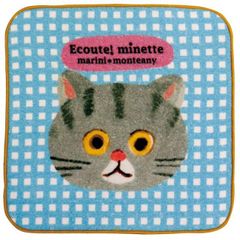 ガーゼ ミニ ハンカチ さばとら 【■ECOUTE！】 E.minette 猫