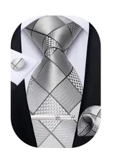 【特価セール】セット カフスボタン タイピン ギフトボックス付き ポケットチーフ 結婚式 ネクタイ シルク [DiBanGu]