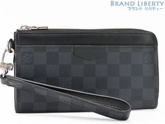 【美品】ルイヴィトン　LOUIS VUITTON　ダミエグラフィット　ジッピー ドラゴンヌ　L字ファスナー長財布　ストラップ付　クラッチバッグ　ポーチ　ブラック　N60379