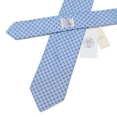 ■未使用品■HERMES エルメス ネクタイ トナカイ 総柄 ツイル シルクタイ 20251014/RA6285