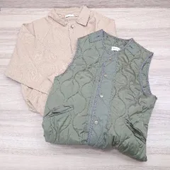 ◇ 《 Libra Cue 2点セット　サイズF　3WAY　中綿　シンプル　ボタン　無地　Vネック コート　ジャケット レディース 》 E  【1302060039754】