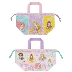 ☆ プリンセス25 ☆ キャラクター ランチ巾着 ２Ｐ ランチ巾着 子供 2枚セット スケーター KB7W skater ランチバッグ お弁当 巾着 弁当巾着袋 弁当袋 お弁当袋 お弁当包み 巾着袋 巾着バッグ 女の子 男の子 キッズ 子ども 園児