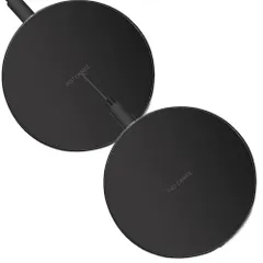 2個セット ワイヤレス充電器 iPhone アイフォン アンドロイド スマホ 携帯 充電 おくだけ充電 置くだけ充電 充電器 Qi急速充電 小型 ブラック OKUSAMA-BK