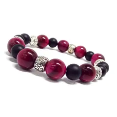 天然石 パワーストーン ブレスレット ピンクタイガーアイ マットオニキス