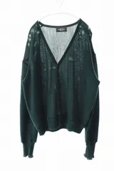 アンユーズド UNUSED 21SS 12G Damege cardigan ダメージ ウール カーディガン US1965 4 緑 グリーン ブランド古着ベクトル 中古250213のサムネイル