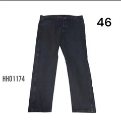 ビッグサイズ　後染めブラックデニムパンツジーンズRUSTLERw46股下81㎝