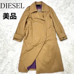 【美品】DIESEL トレンチコート スリッド キャメル  XS ディーゼル　コート　トレンチコート　日本Mサイズ