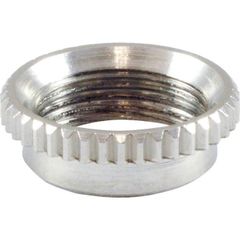 ナット Nut - replacement for Switchcraft, Deep Thread, Knurled, Nickel