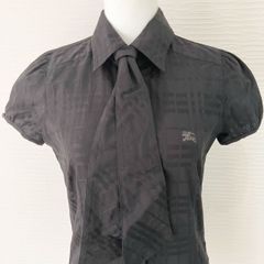 BURBERRY・バーバリーブルーレーベル・ネクタイ付パフスリーブシャツ
