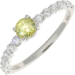 指輪 Pt900 スフェーン0.48ct ダイヤ0.60ct