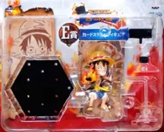 【中古】トレーディングフィギュア ルフィ 「一番くじ ワンピース～熱き絆編～」 E賞 カードスタンドフィギュア