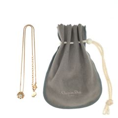 クリスチャンディオール ネックレス パール ゴールド アクセサリー 保存袋付き Christian Dior