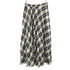 BEAUTY&YOUTH UNITED ARROWS ビューティーアンドユースユナイテッドアローズ 日本製 チェック柄 ロングスカート S クリーム レディース 古着