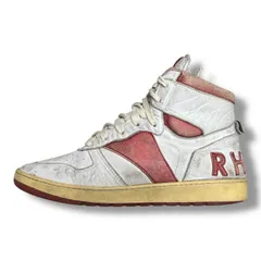 RHUDE ヴィンテージ加工 レザー ハイカット スニーカー ルード 8 1086M1のサムネイル