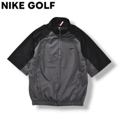 나이키 골프 NIKE GOLF 반소매 하프 Zip 윈드 브레이커 피스테 풀오버 스니드 잭 라글란 슬리브 안감 메쉬 클라이마 피트 CLIMA-FIT L 그레이 스포츠 맨즈
