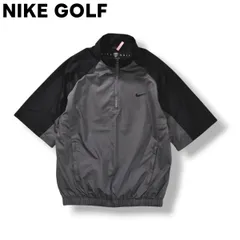 ナイキ ゴルフ NIKE GOLF 半袖 ハーフジップ ウィンドブレーカー ピステ プルオーバー スニードジャック ラグランスリーブ 裏地 メッシュ クライマフィット CLIMA－FIT L グレー スポーツ メンズ