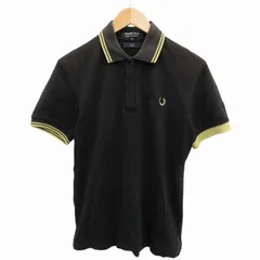 コムデギャルソンオムドゥ COMME des GARCONS HOMME DEUX ×Fred perry フレッドペリー ポロシャツ カットソー ロゴ刺繍  半袖 S 黒 ブラック /FF 0917のサムネイル