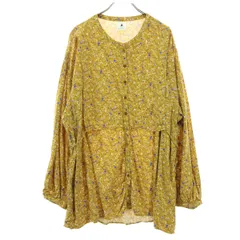 美品 niko and... ニコアンド 小花柄 長袖 ブラウス 4 イエロー レディース 古着