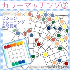 カラーマッチング② 　マグネット遊び　色合わせ　指先運動　モンテッソーリ 家庭学習　指導教材　 リハビリ